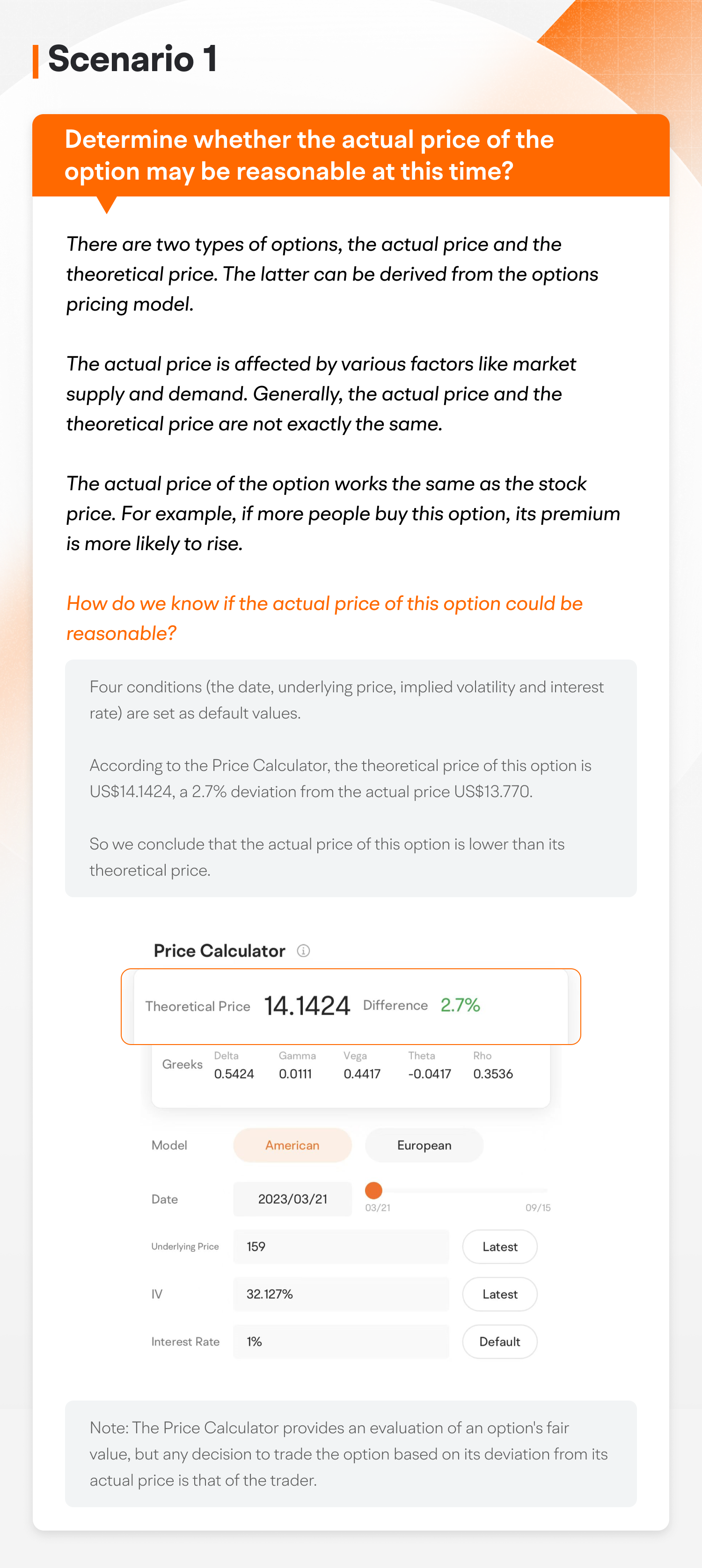 Options Price Calculator How to calculate the future price of an option